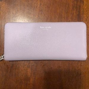 Lavender Kate Spade zip-around wallet